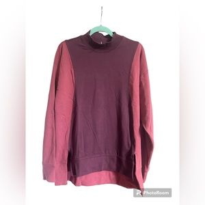 NWOT Athleta Colorblock Mock Neck Pullover